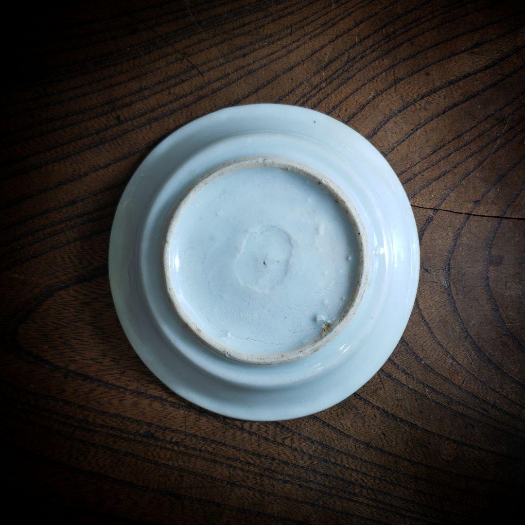 小皿　豆皿　染付　中国骨董　花