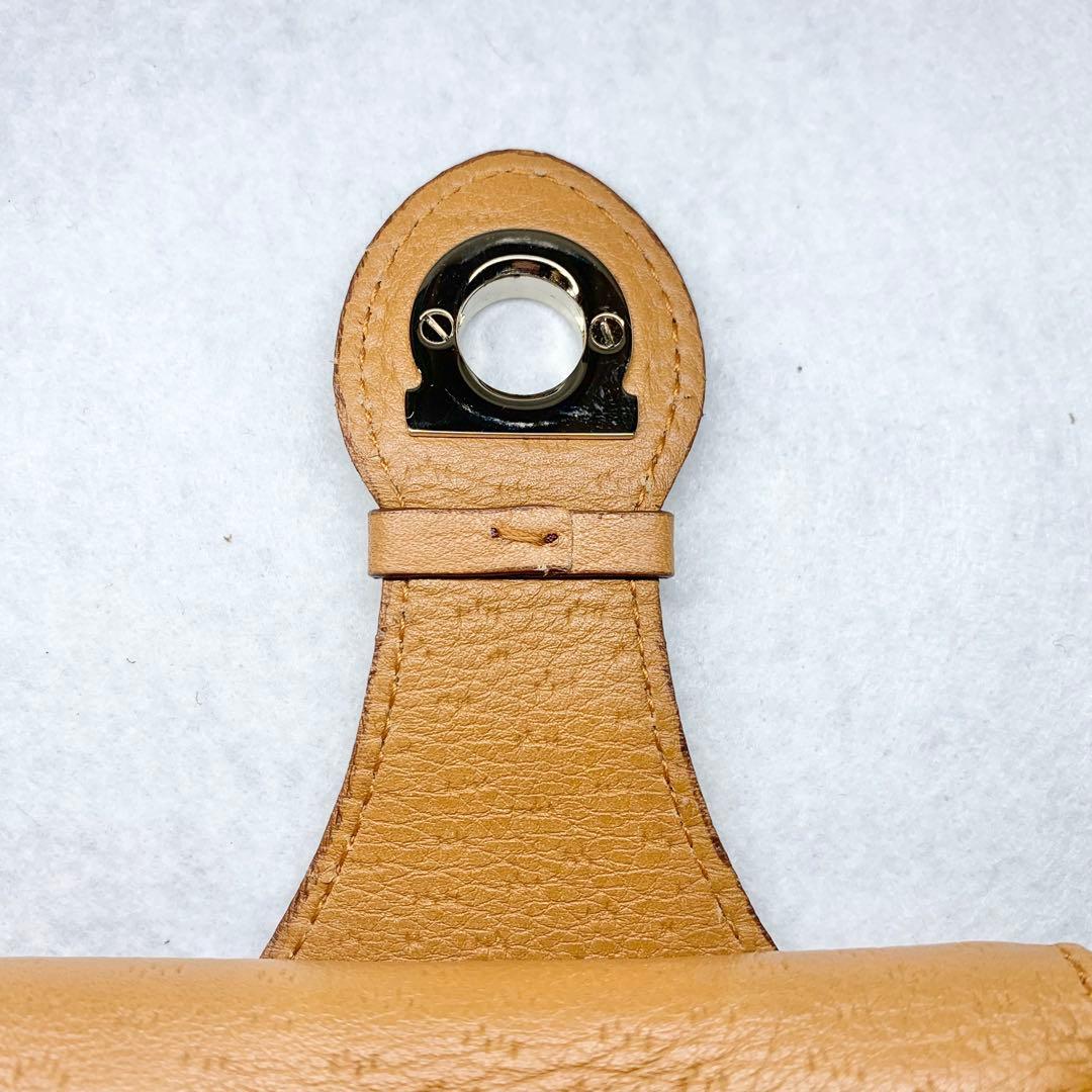 未使用級 サルバトーレフェラガモ ケース ガンチーニ 本革 キーリング 箱