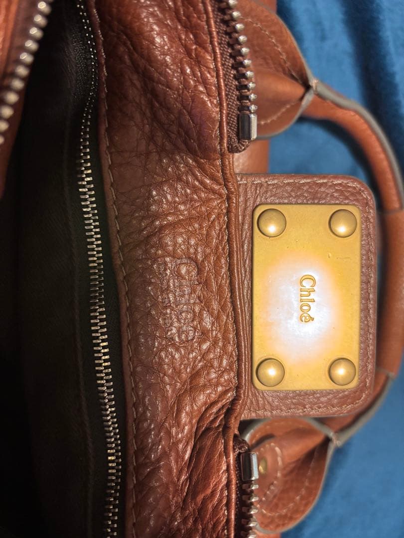Chloé パディントン　 ブラウンレザー ハンドバッグ