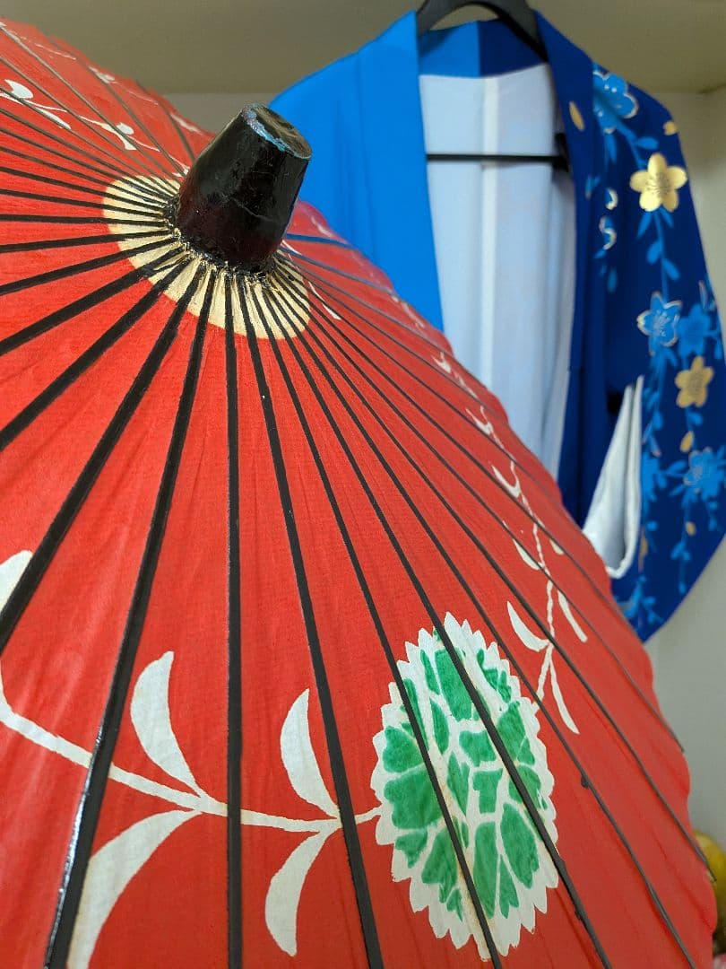 海外コレクター向け女性用優美ＪＡＰＡＮ着物＆日本和傘ペア２点セットコレクション