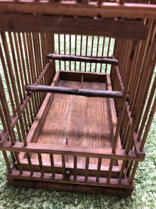 鳥籠　竹籤／木製　(大・中・小)セット