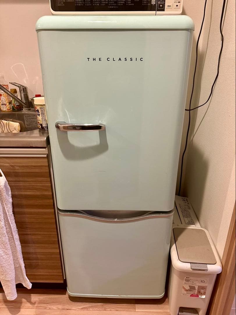 レトロ冷蔵庫150L 2ドア冷蔵庫 DR-C15AM 単身赴任一人暮らしおしゃれ