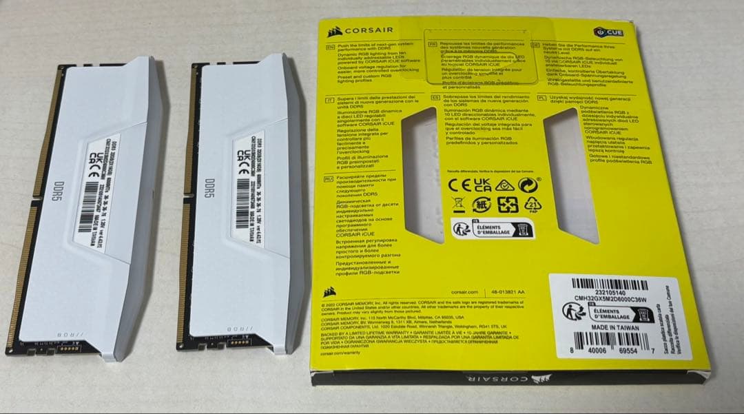 K*a様 CORSAIR DDR5 32GB 6000MHz 動作確認済