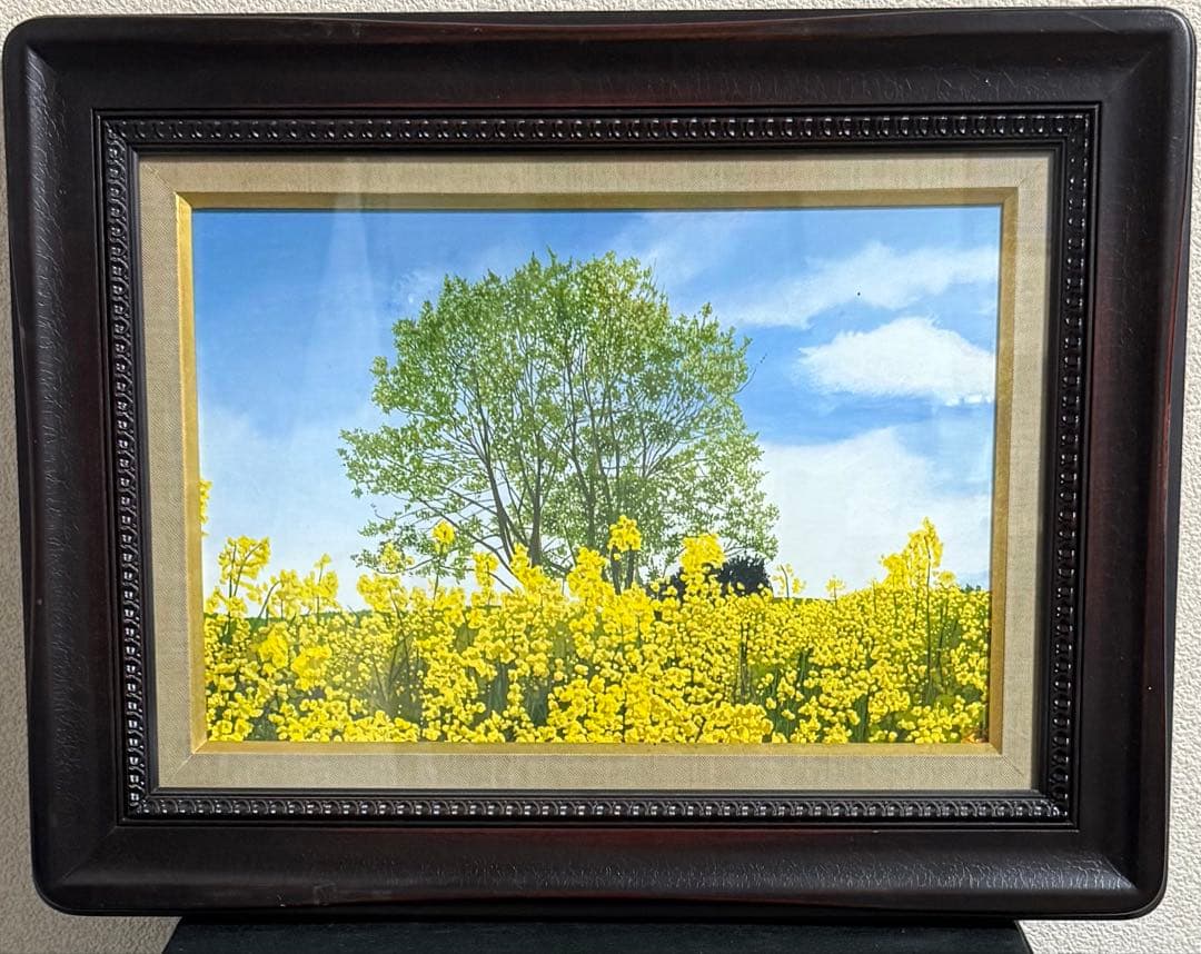 洋画家・百瀬智宏 【花の風】風景画 油彩画 在銘　送料込み