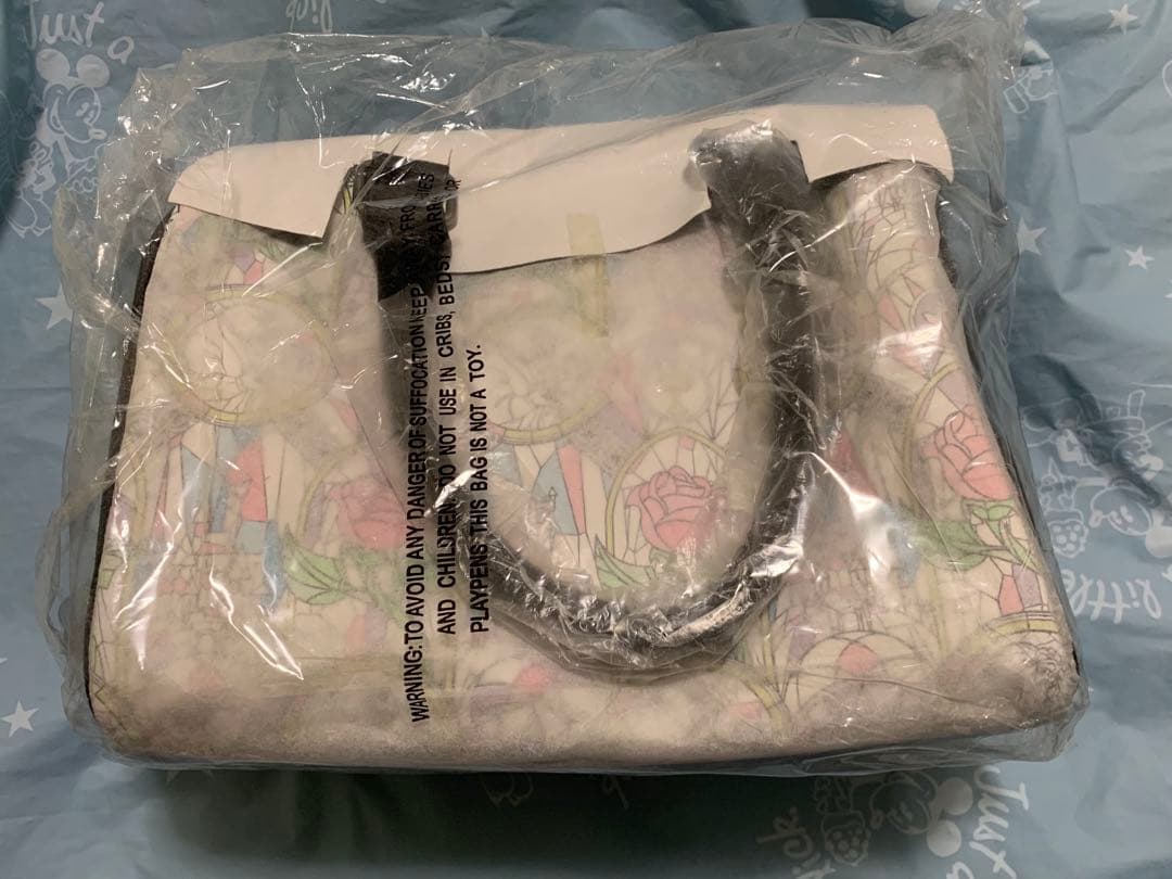 タグ付 ラウンジフライ 美女と野獣 ステンドグラスボストン ショルダーバッグ