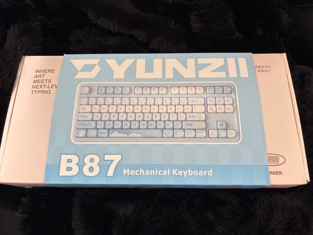 YUNZII B87 ブルー メカニカルキーボード