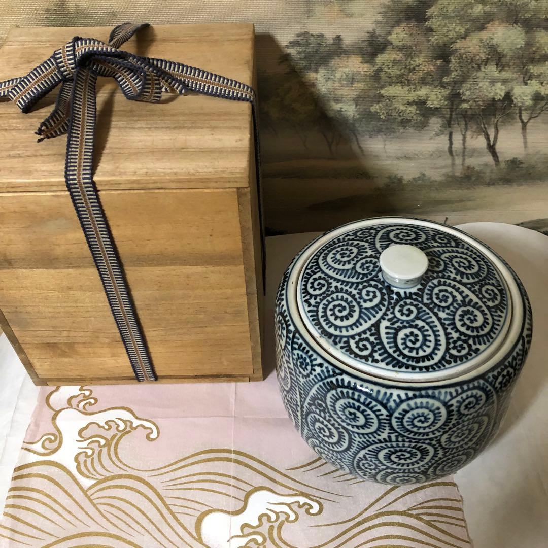 [茶道具] 古伊万里 総蛸唐草水指