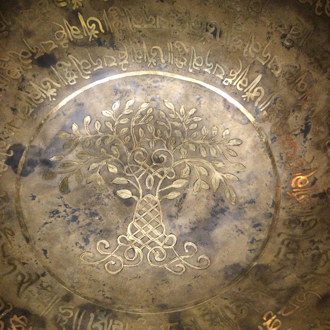 菩提樹　オールド シンギングボウル　チベット産 no6 アンティーク33.5cm