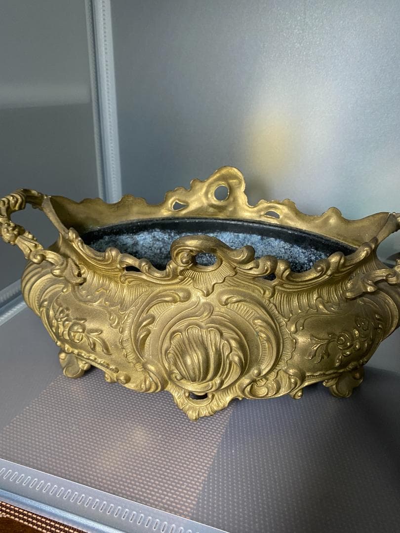 フランスアンティーク ブロンズ ジャルディニエール フラワー ポット