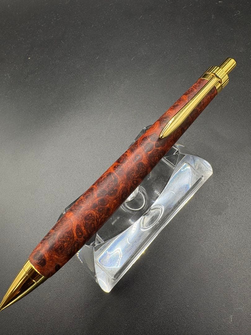 501超極上　本花梨　瘤杢　木軸シャーペン　ボールペン