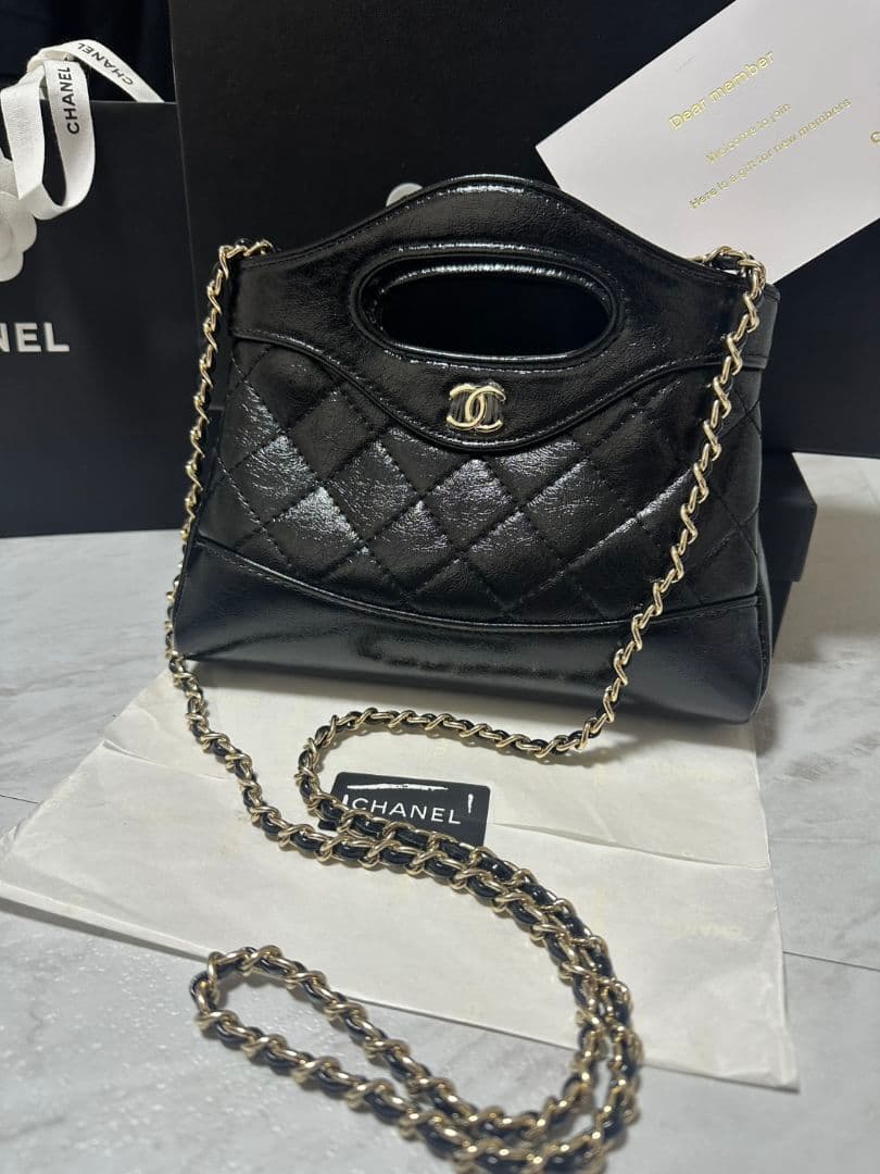 年内限りCHANEL ブラック キルティング バッグ