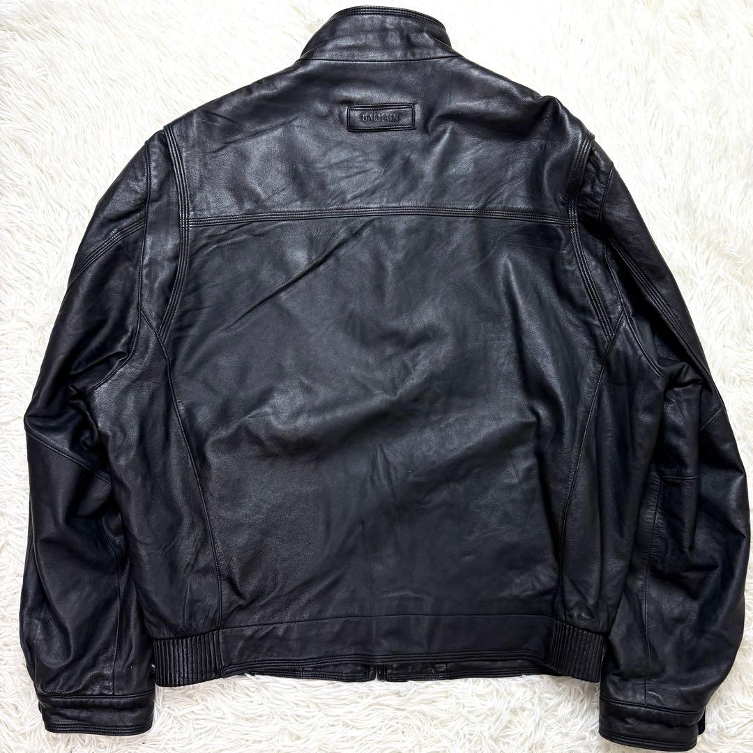 【美品】BALMAIN PARIS ラムレザー ジャケット XL ブラック