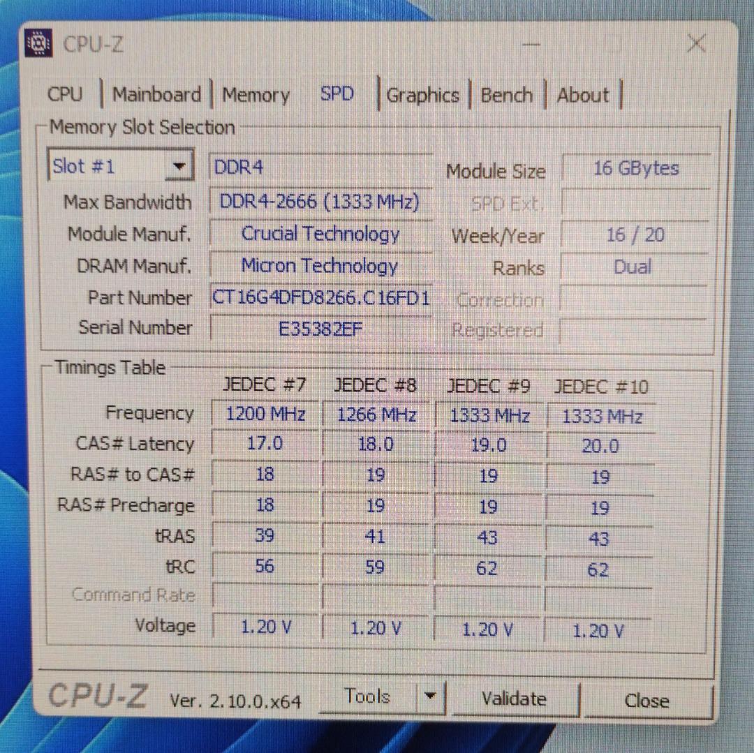 メモリ/DDR4-2666 16GB 2個セット 32GB [9]