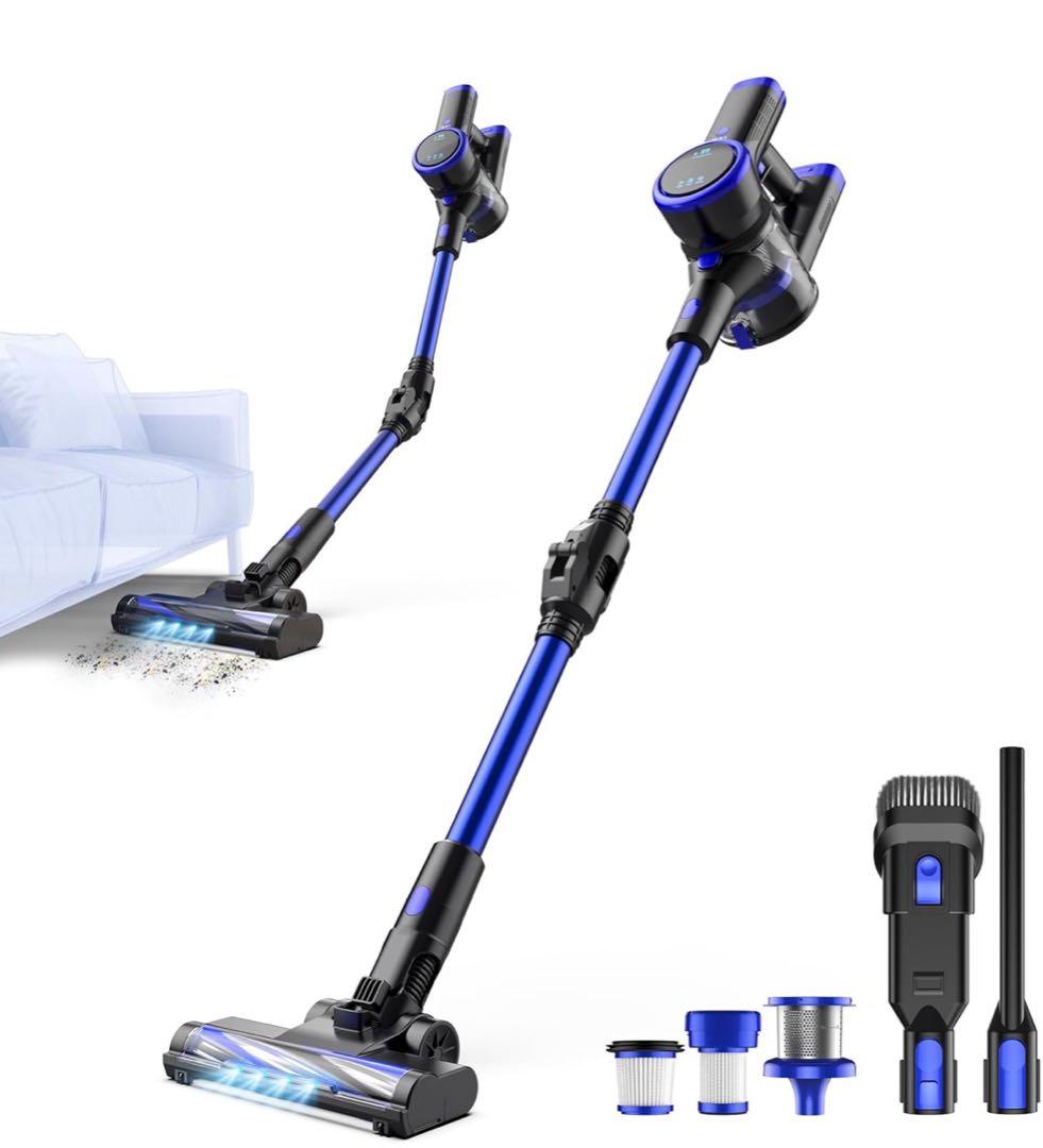 掃除機 コードレス 45kPa超強力吸引 腰痛ゼロフレックスネック設計