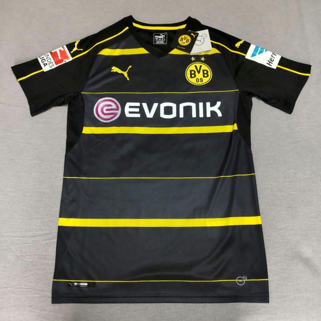 希少 プーマ ドルトムント 香川真司 ユニフォーム アウェイ 黒 M