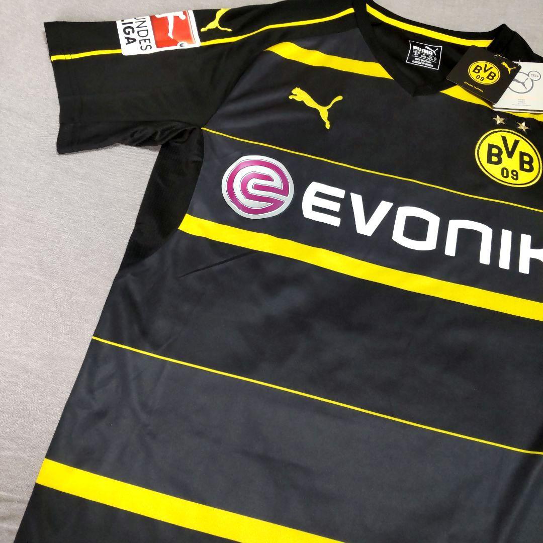 希少 プーマ ドルトムント 香川真司 ユニフォーム アウェイ 黒 M