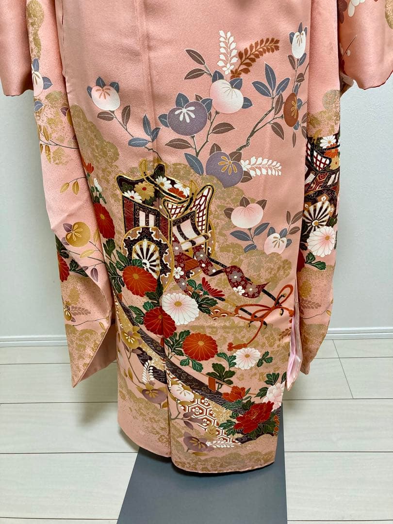 美品　成人式❤️　振袖フルセット　正絹　ピンク　駒刺繍