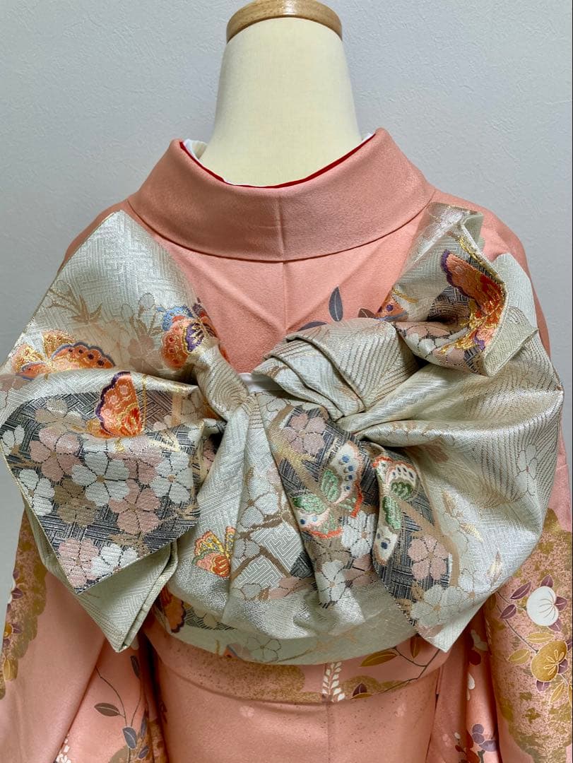 美品　成人式❤️　振袖フルセット　正絹　ピンク　駒刺繍