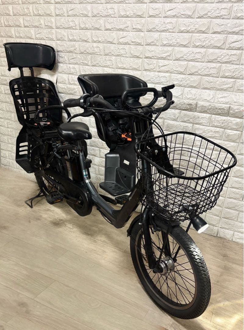 美品✨室内保管✨パナソニック ギュットアニーズ　子供乗せ電動自転車　ブラック