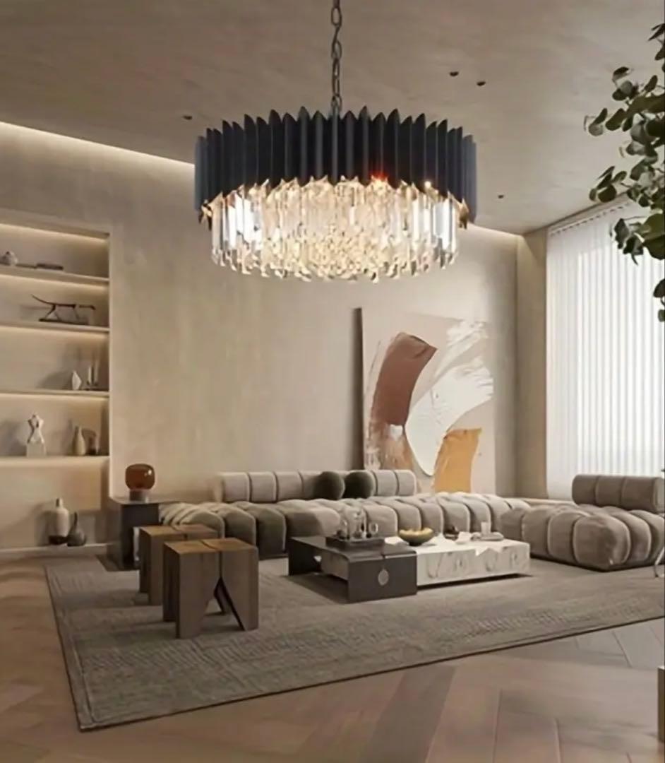 シャンデリア ブラック クリスタル