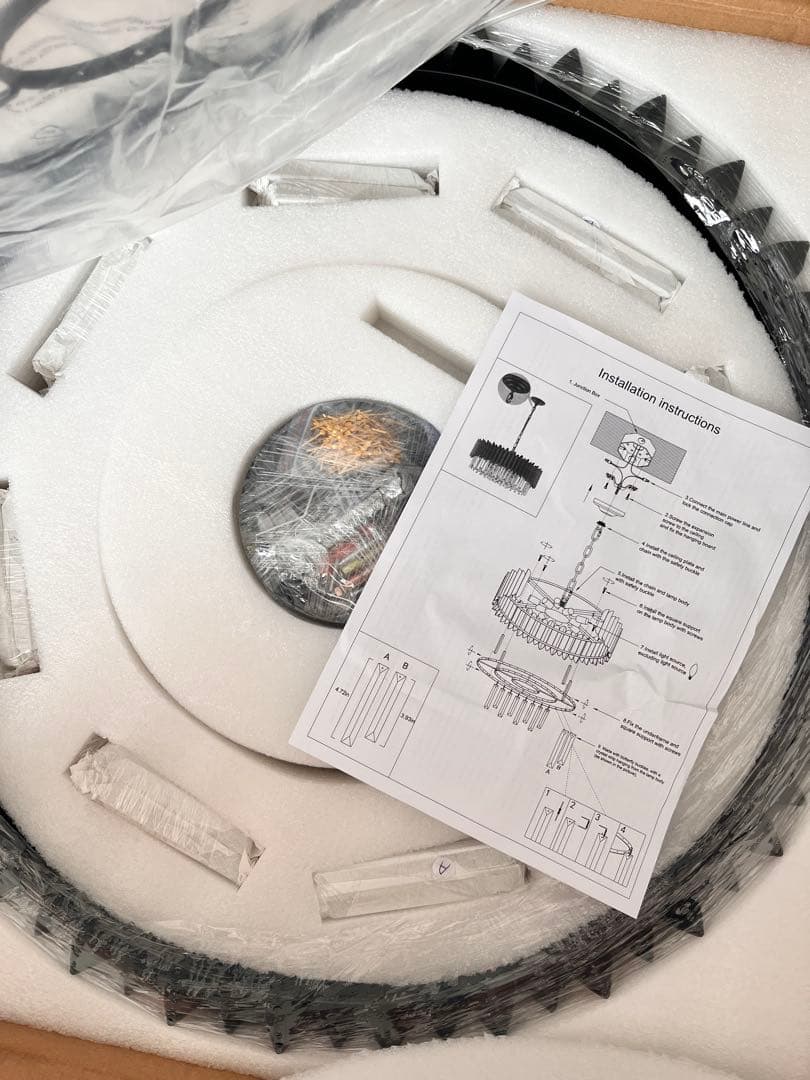 シャンデリア ブラック クリスタル