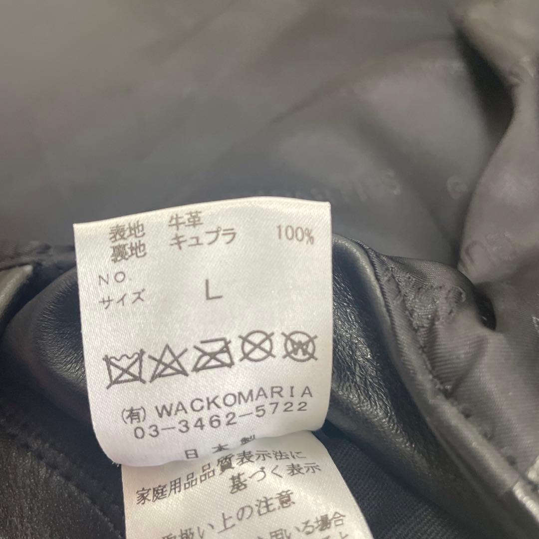 美品WACKO MARIA Lシングル ライダースジャケット 牛革 本革日本製