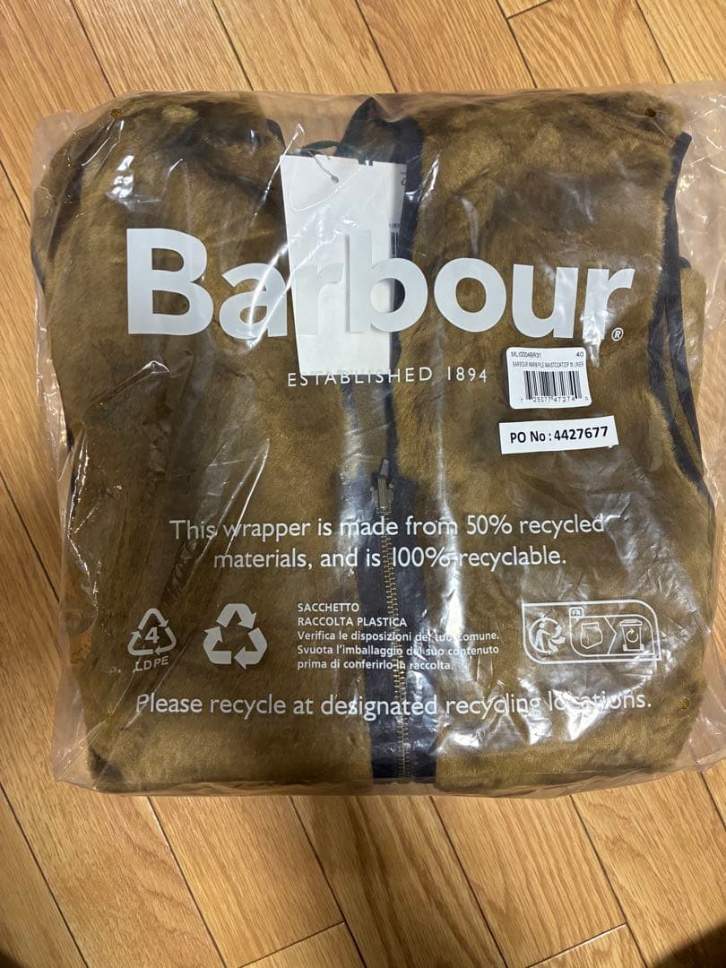 Barbour フロントジップ ファー ライナー レギュラーフィットサイズ40