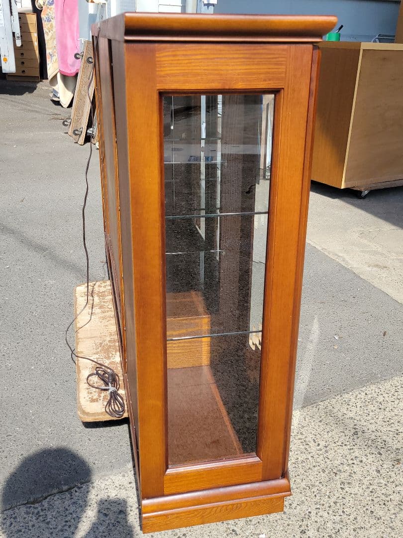 さやか 三陽家具工業 アドリア S-6 木製キャビネット 飾り棚 照明付き