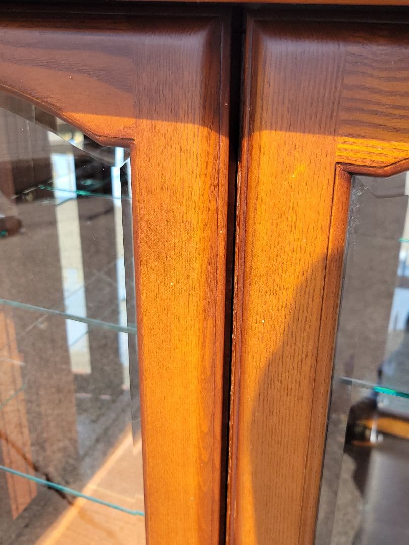 さやか 三陽家具工業 アドリア S-6 木製キャビネット 飾り棚 照明付き