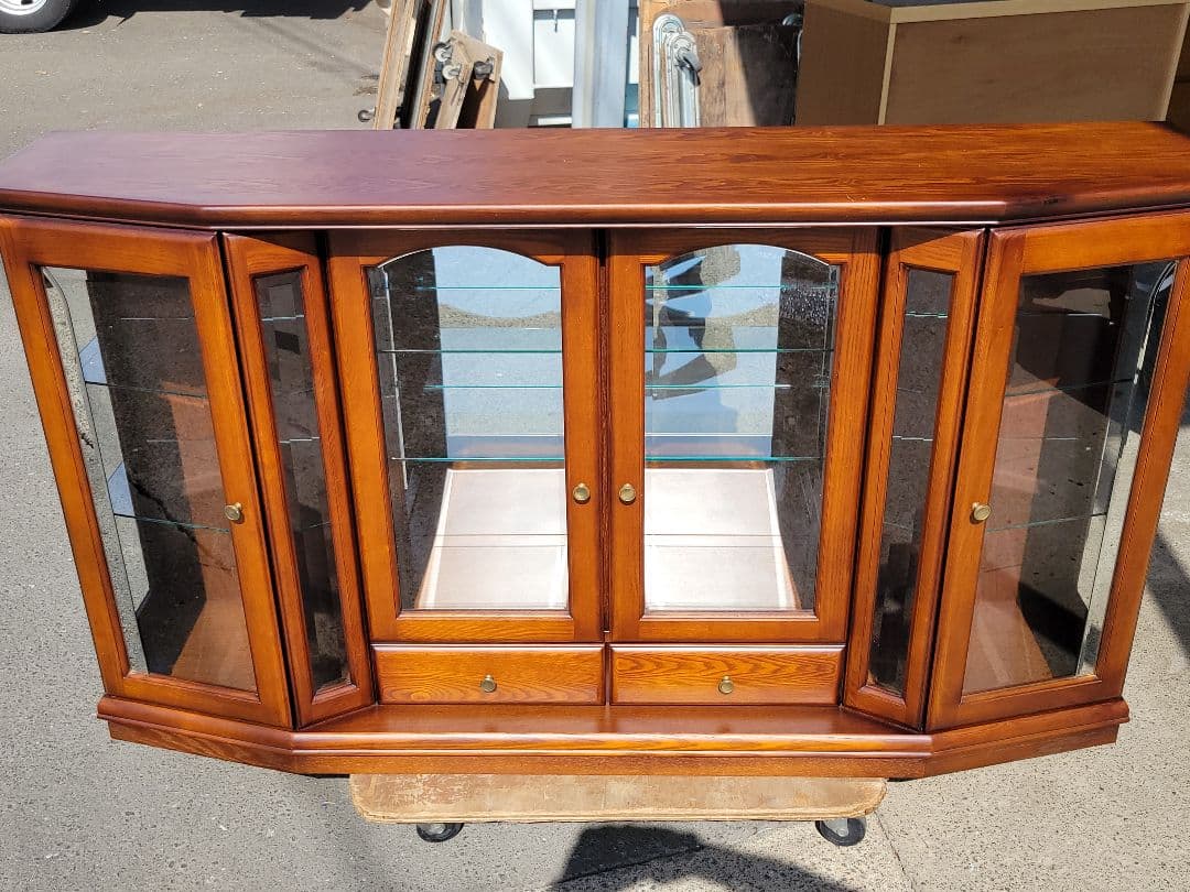 さやか 三陽家具工業 アドリア S-6 木製キャビネット 飾り棚 照明付き