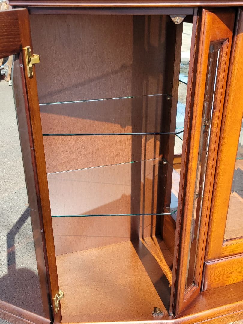 さやか 三陽家具工業 アドリア S-6 木製キャビネット 飾り棚 照明付き