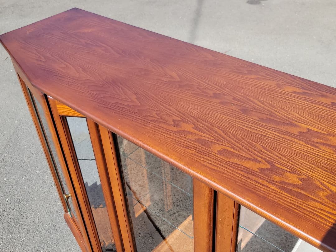 さやか 三陽家具工業 アドリア S-6 木製キャビネット 飾り棚 照明付き