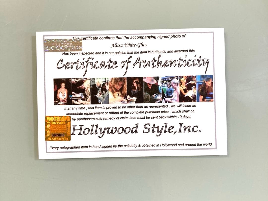 アリッサ・ホワイト＝グラズ直筆サイン入り超大型写真…