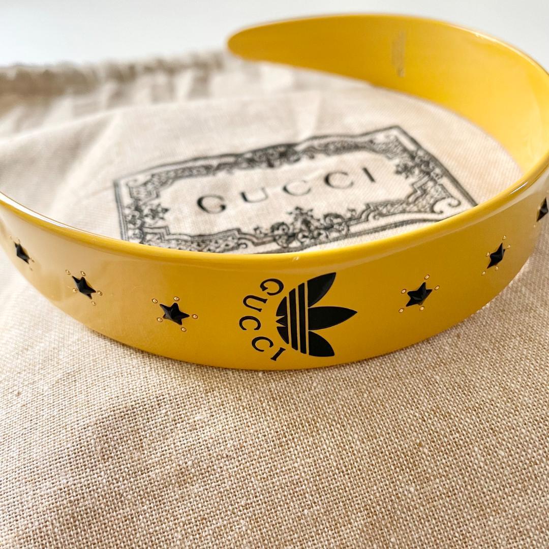 グッチ アディダス コラボ ヘッドバンド カチューシャ ヘアバンド 星 黄