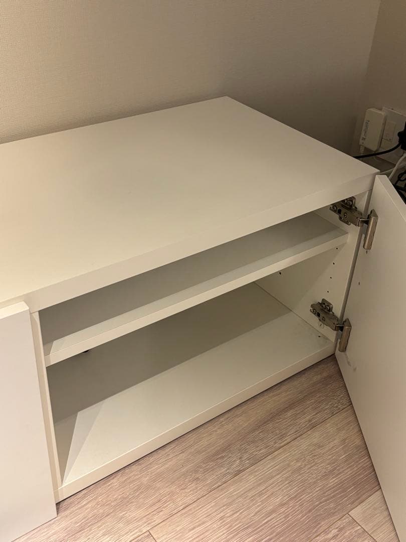 IKEA ベストー ホワイト シンプル テレビ台 収納