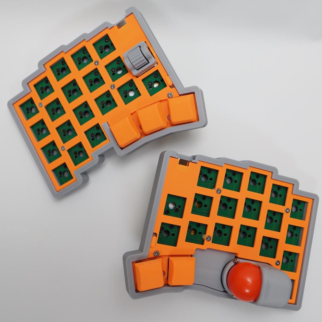 【加賀流星氏専用】左右分割式トラックボール付きワイヤレスキーボード