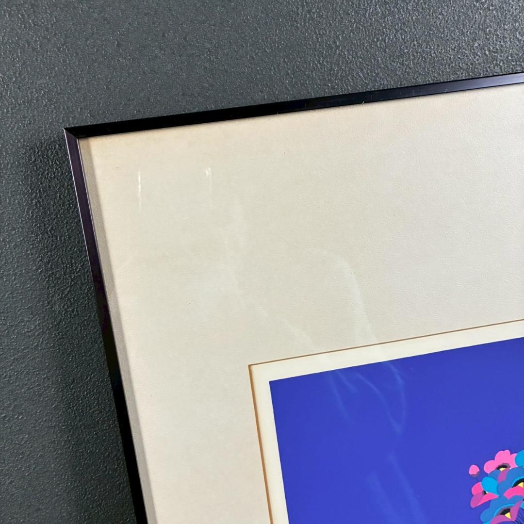 国武久巳「花」シルクスクリーン 直筆サイン入り 額装 グラフィックデザイナー