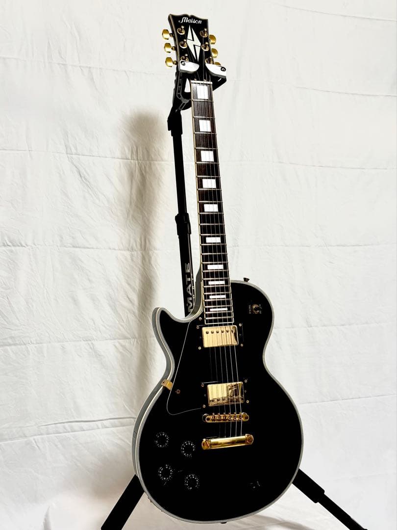【新品弦張替済】Maison レスポール カスタム レフティー ブラック