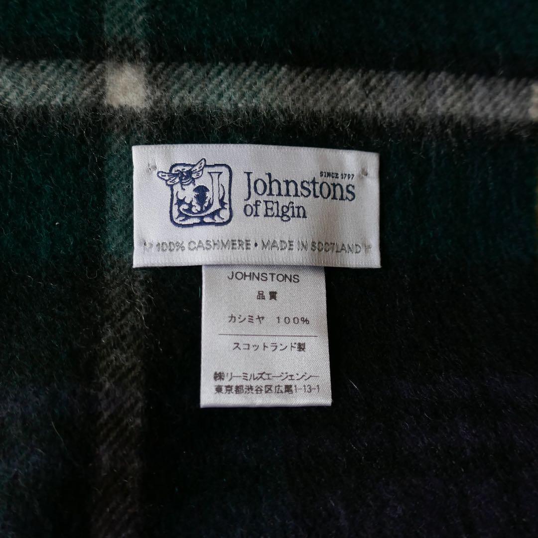 Johnstons カシミヤ タータンチェック マフラー
