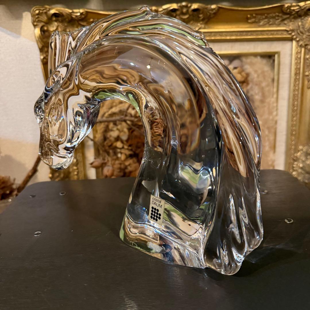 DAUM 馬 クリスタル ドーム フランス ビンテージ ガラス FRANCE