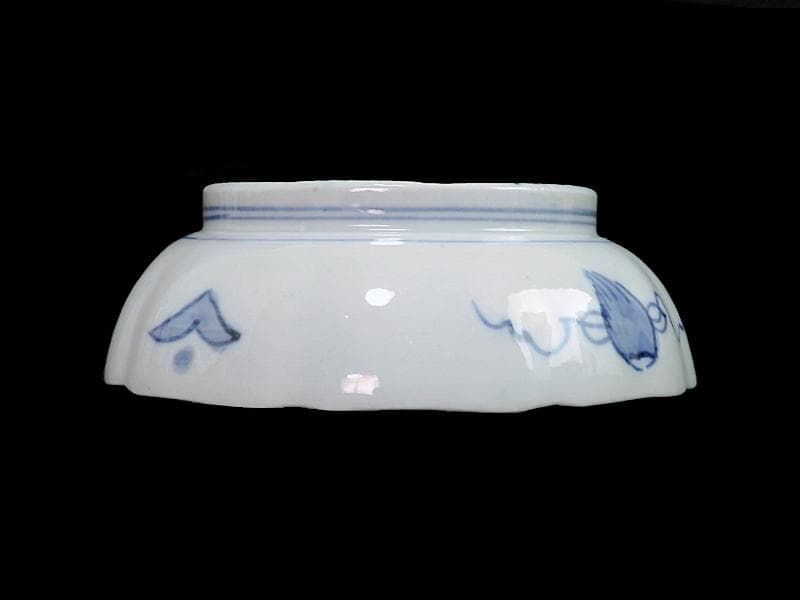 古伊万里  色絵　桐に鳳凰　花の図　膾皿　２客　D124AS-fbrh