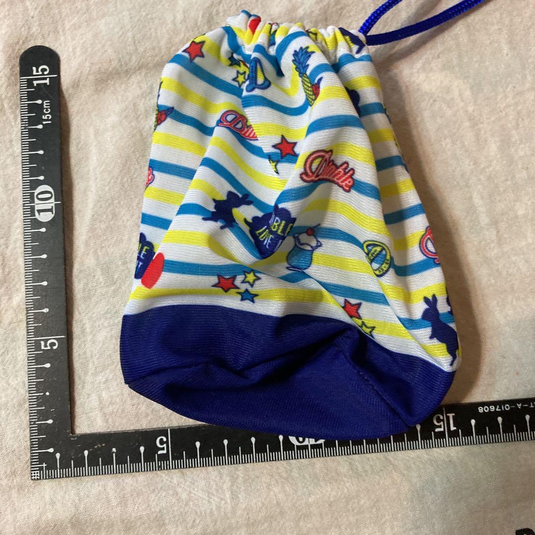 巾着　ポーチ　新品未使用　うさぎ　青系