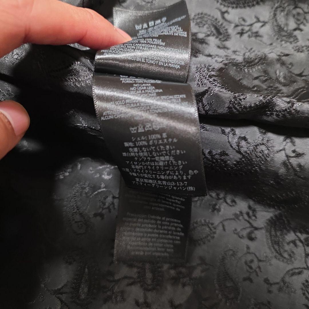 Pretty Green 黒 レザー シングルライダースジャケット サイズ2羊革