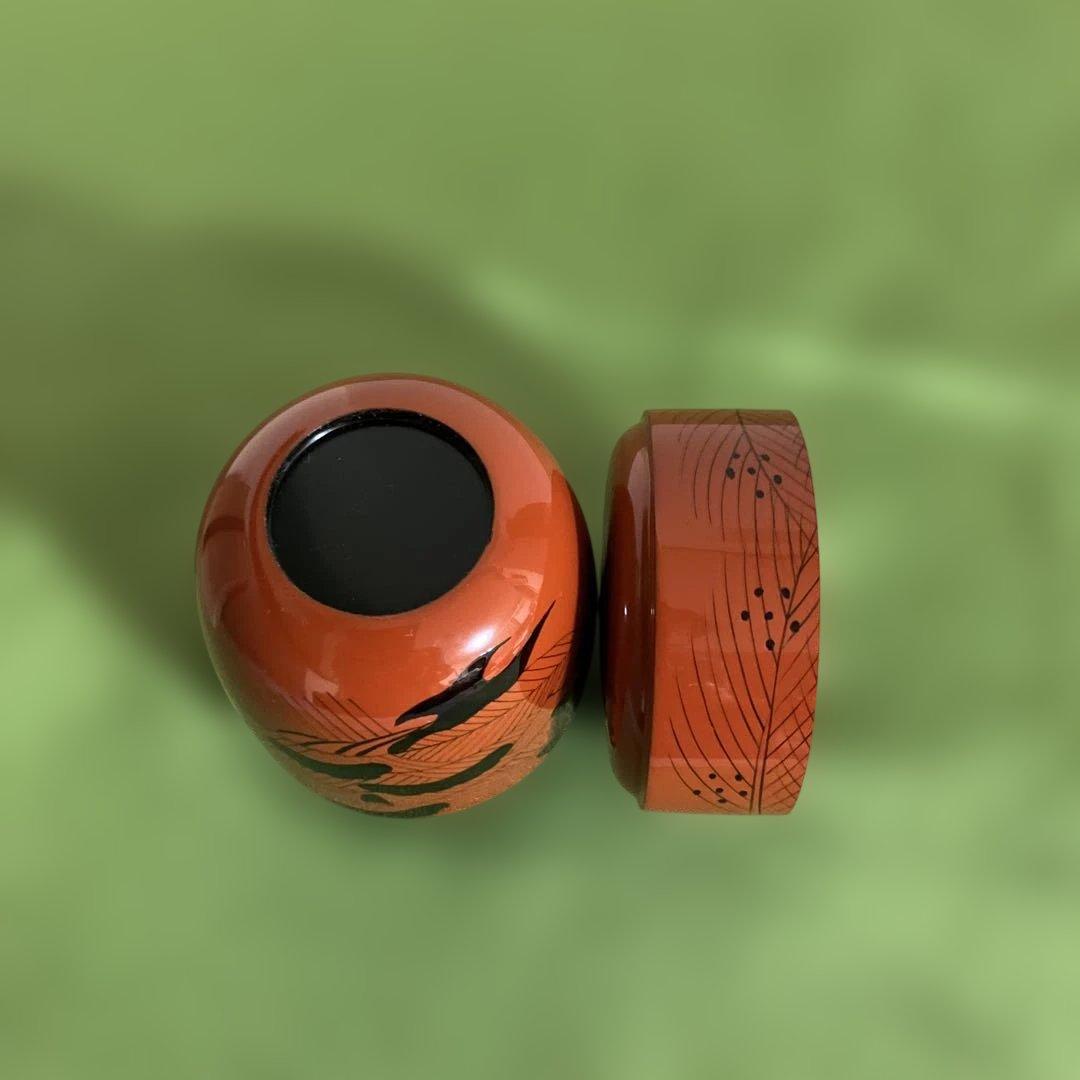 茶道具　曙棗　山中塗　倉山直彦作