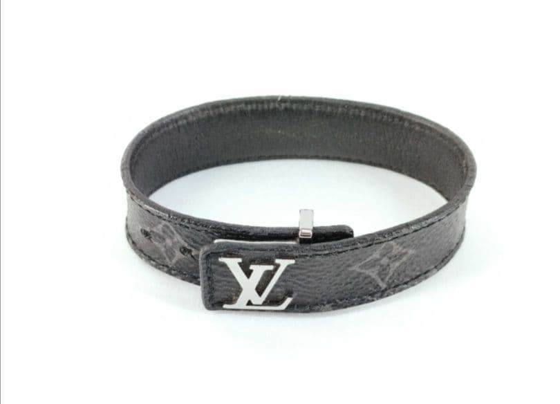 Louis Vuitton ブラックレザーバングル
