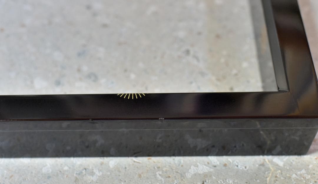 値下げ、真塗蒔絵炉縁　【極上品】お茶道具／共箱囲炉裏