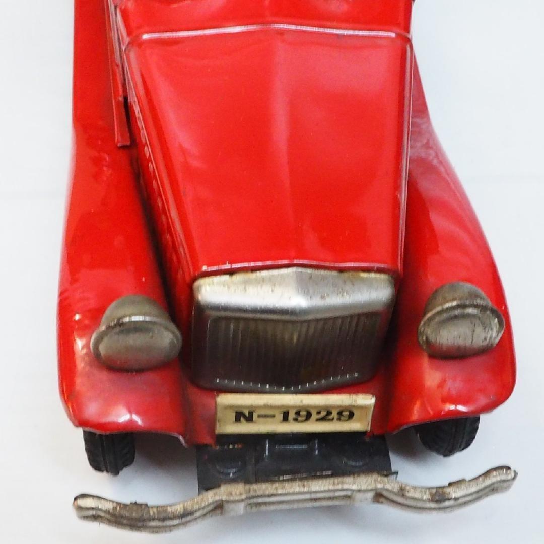 SSS【オールドタイマー コンバーチブル赤】ブリキ tin toy car 箱付