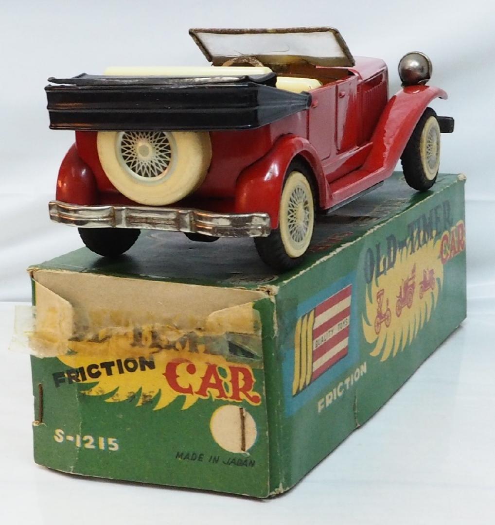SSS【オールドタイマー コンバーチブル赤】ブリキ tin toy car 箱付