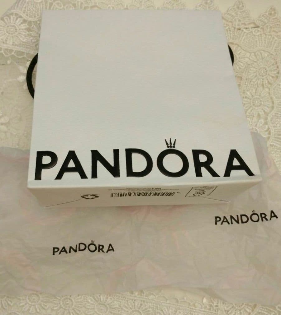 正規品　PANDORA シルバー925 フープピアス クリスタル付き