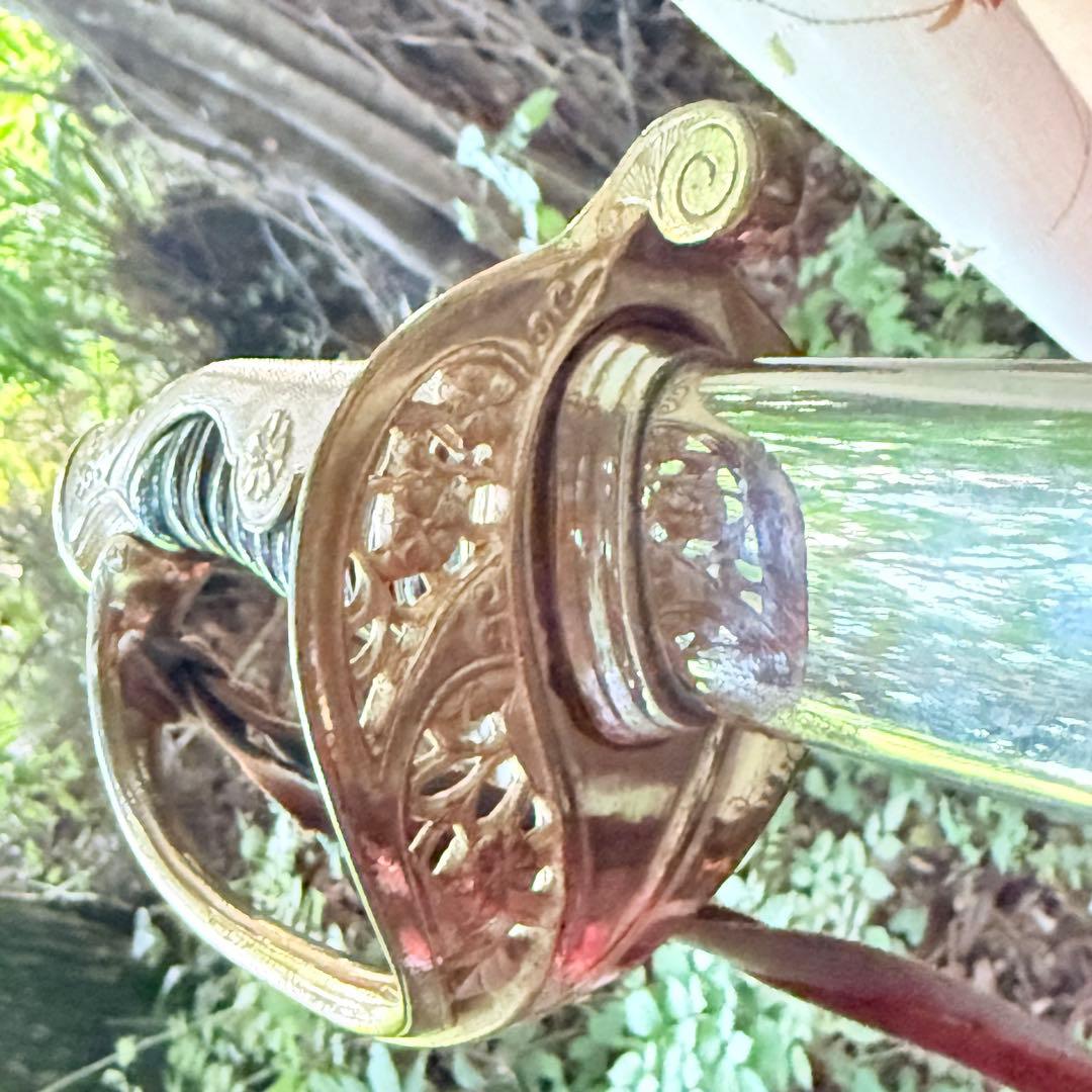 2214様感謝‼️旧日本軍名入模造刀身刀緒付指揮刀軍刀サーベル①黄袋